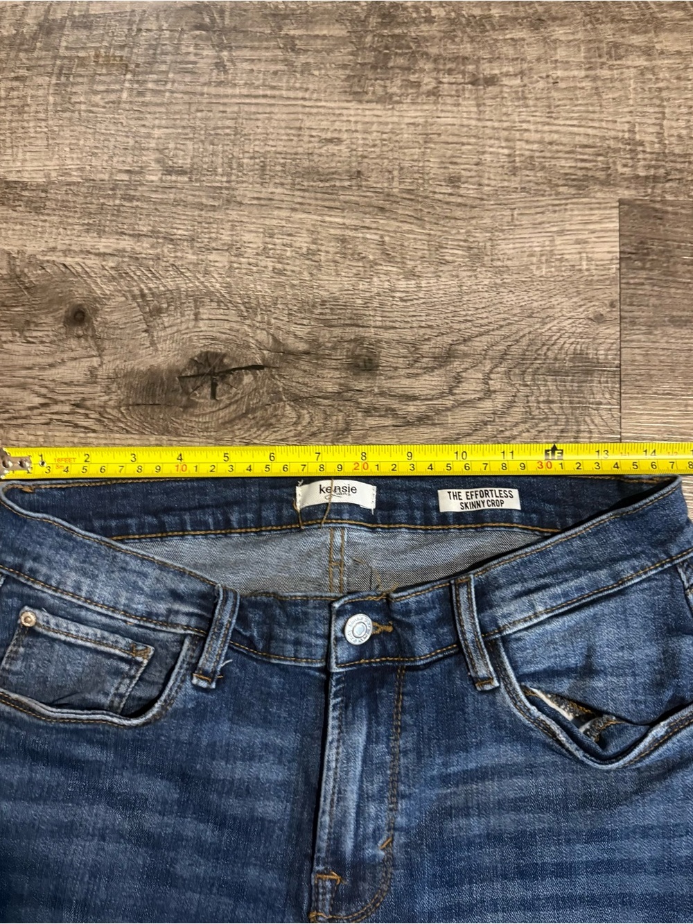 Kensie Jeans Women’s 10 Blue The Effortless Skinny Crop - Picture 4 of 10
